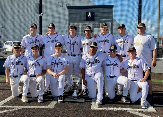 A Warpath team photo at a ballpark