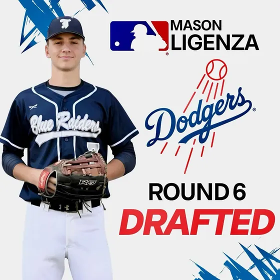 Mason Ligenza, drafted by the Dodgers in round 6